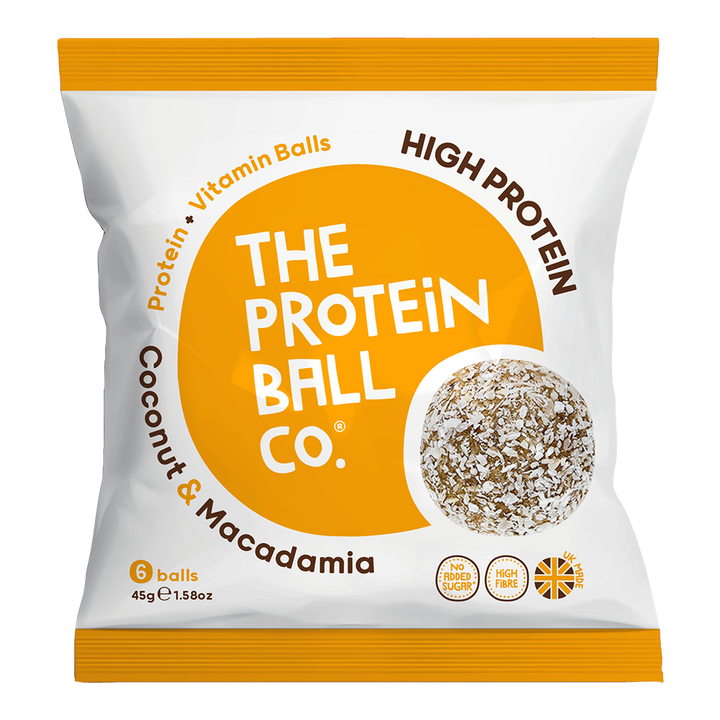 The Protein Ball Co Whey Protein Balls 10x45g Coconut & Macadamia