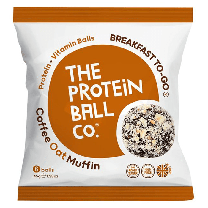 The Protein Ball Co Coffee Oat Muffin Protein + Vitamin Balls (Breakfast To-Go) 10x45g