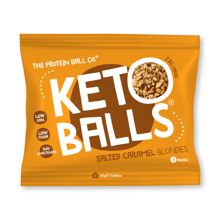 The Protein Ball Co Keto Ball Snack 20x25g Salted Caramel Blondies