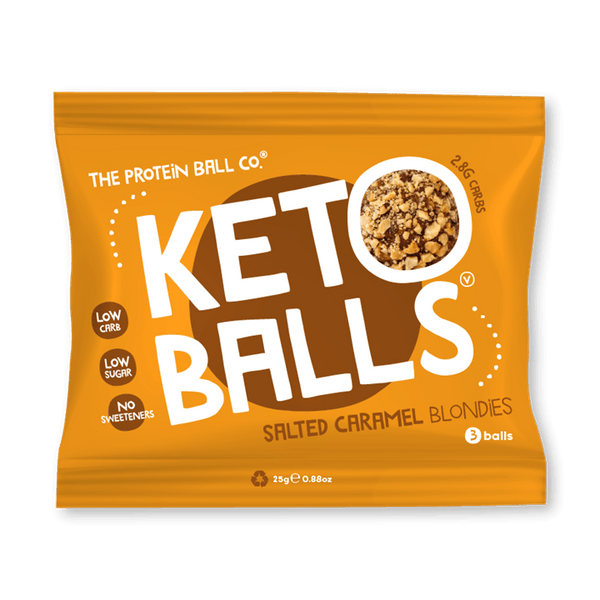 The Protein Ball Co Keto Ball Snack 20x25g Salted Caramel Blondies