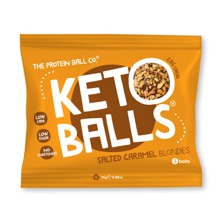 The Protein Ball Co Keto Ball Snack 20x25g Salted Caramel Blondies