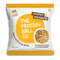 Coconut & Macadamia Protein + Vitamin Balls (High Protein) 45g, The Protein Ball Co