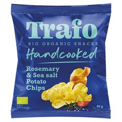 Organic Handcooked Rosemary & Himalaya Salt Crisps 40g, Trafo