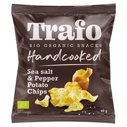 Organic Handcooked Salt & Pepper Crisps 40g, Trafo