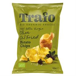 Organic Chips Fried in Extra Virgin Olive Oil 100g, Trafo