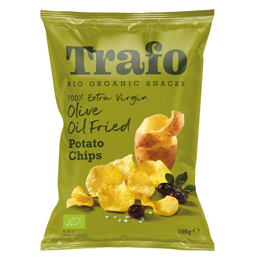 Trafo Organic Chips gebakken in extra maagdelijke olijfolie 100G