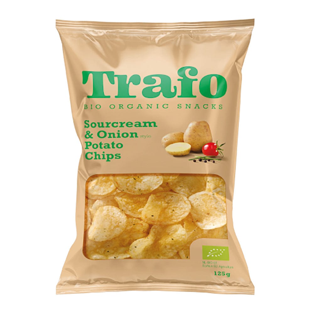 Trafo Organic Classic Sourcream & Onion Chips 125G