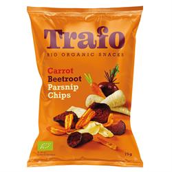 Organic 3 Vegetable Crisps 75g, Trafo