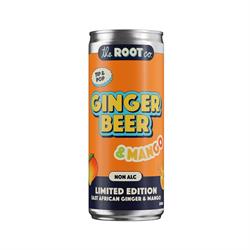 Mango-flavoured Ginger Beer from East African Ginger -230ml, The Root Co