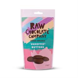 Vegan Organic Vanoffee Chocolate Buttons 150g, The Raw Chocolate Company