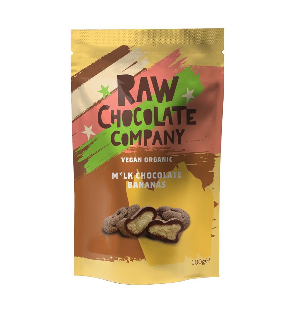 The Raw Chocolate Company Organic M*LK Chocolate Bananas 100G