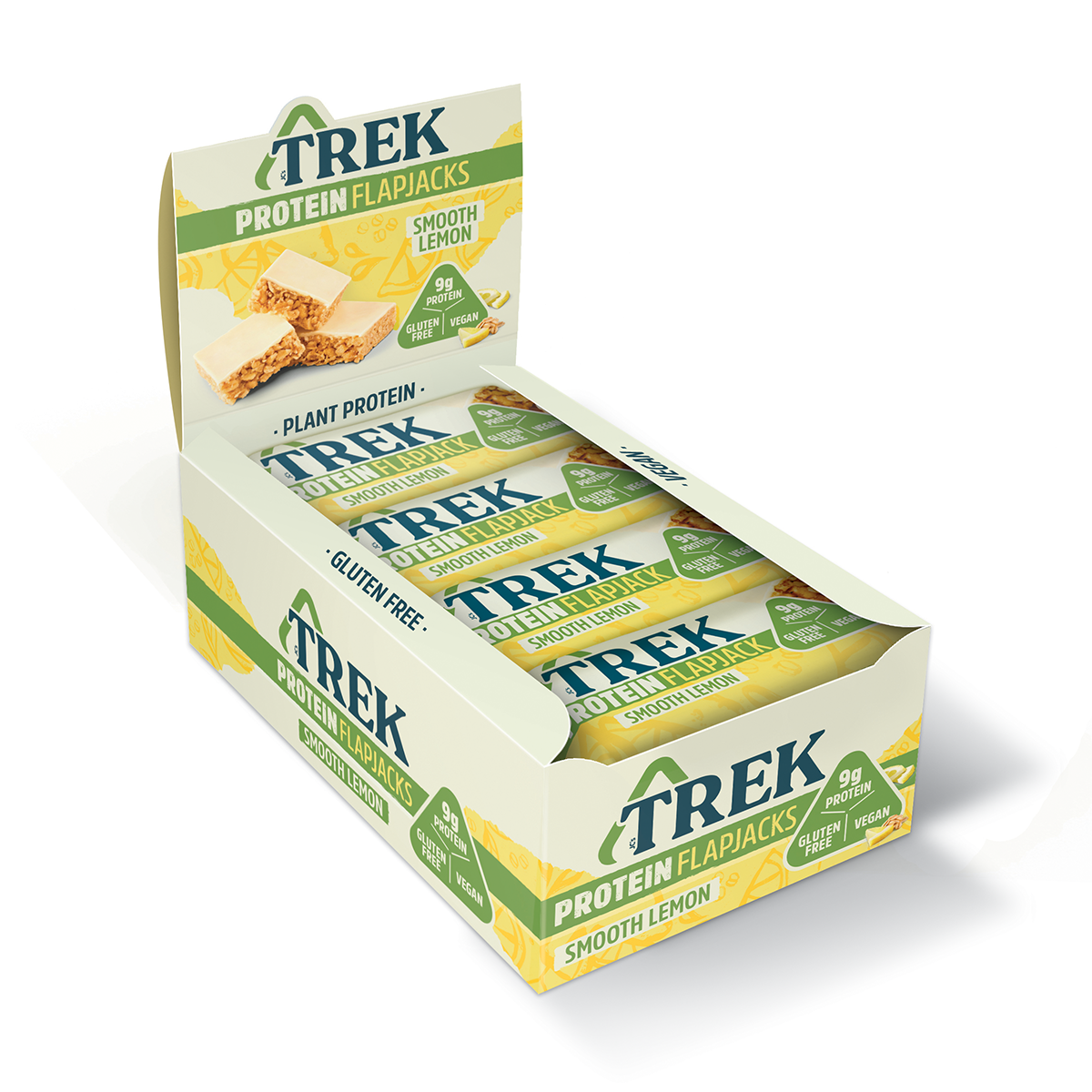 TREK Protein Flapjack 16x50g Smooth Lemon