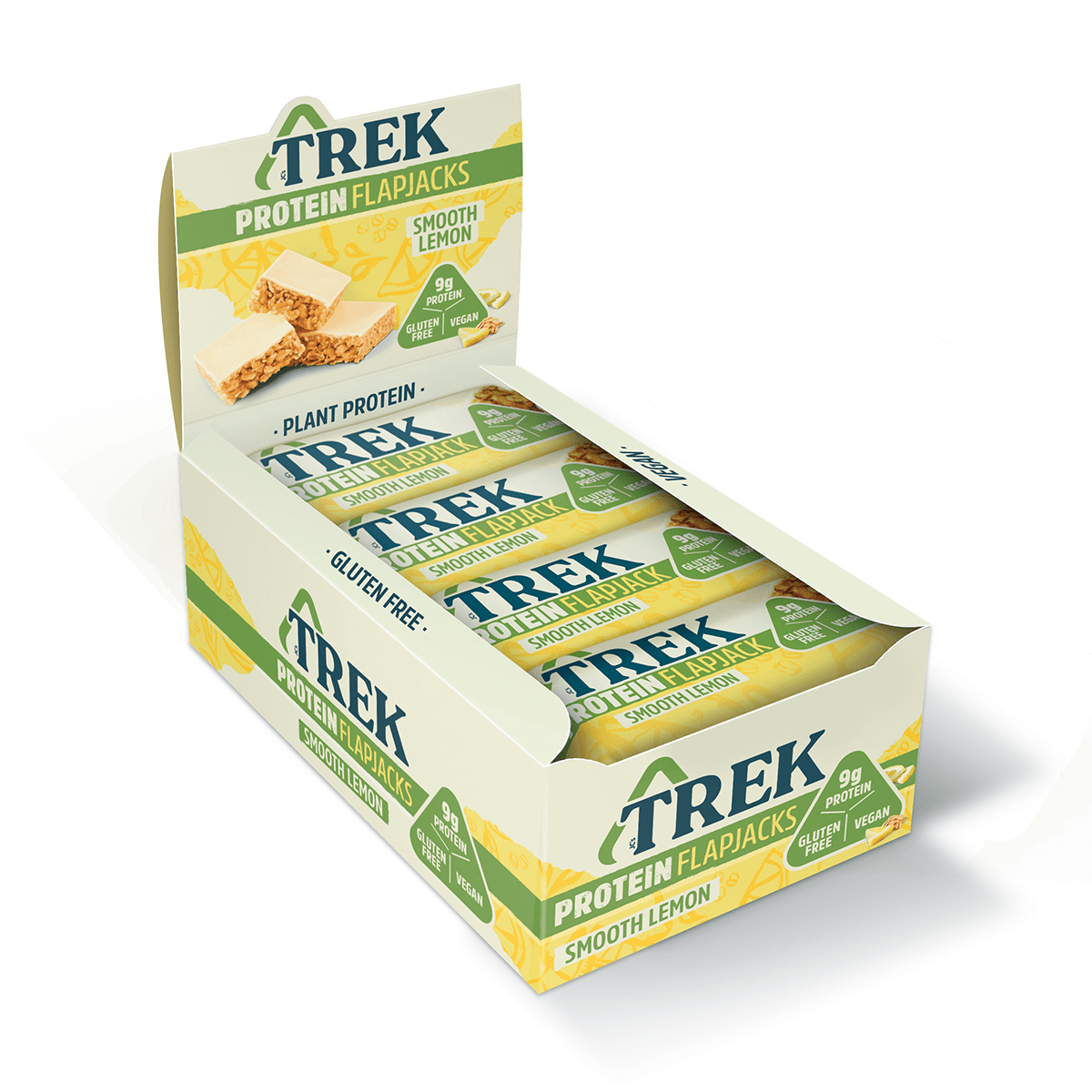 TREK Protein Flapjack 16x50g Smooth Lemon