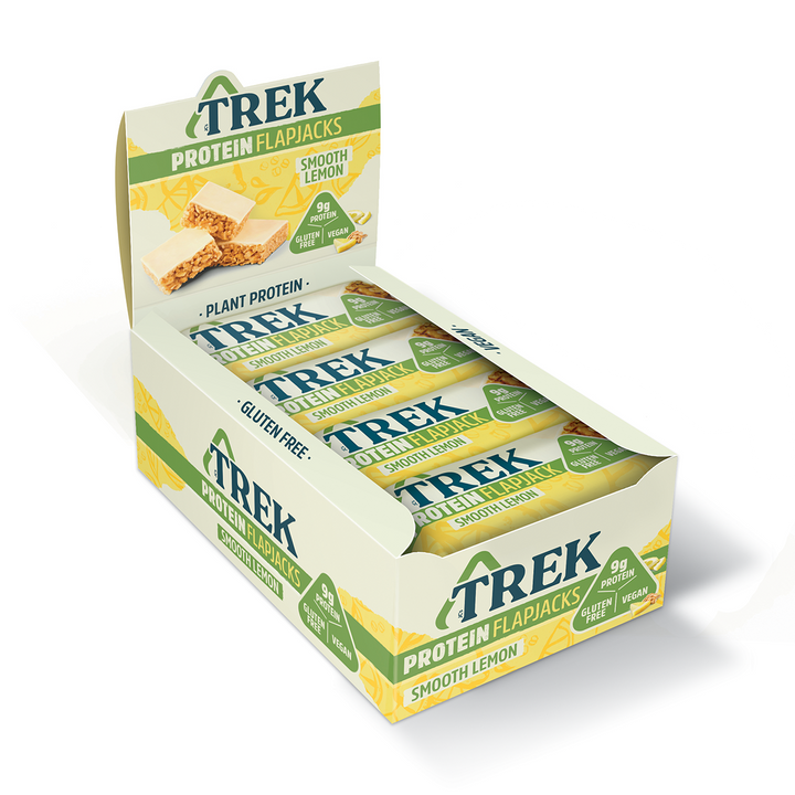 TREK Protein Flapjack 16x50g Smooth Lemon