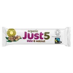 Vegan Organic Date & Walnut Bar 40g, Tropical Wholefoods