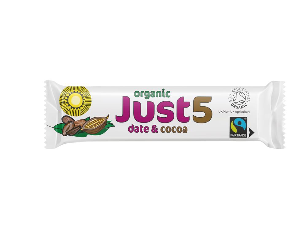 Tropical Wholefoods Vegan Organic Date & Cocoa Bar 40g