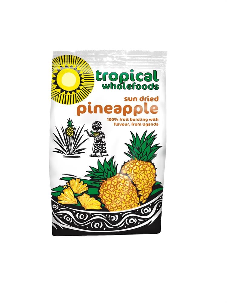 Frutti interi tropicali ananas essiccato al sole organico 100g