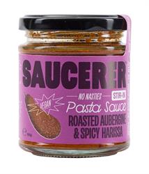 Roasted Aubergine & Spicy Harissa Stir-in Pasta Sauce 190g, The Saucerer