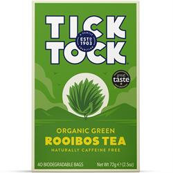 Tick Tock Organic Green Rooibos 40 tea bags, Tick Tock