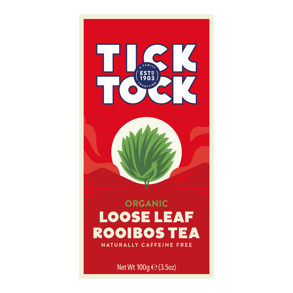 Tick ​​Tock TOCK Organic Rooibos luźna herbata liściowa 100G