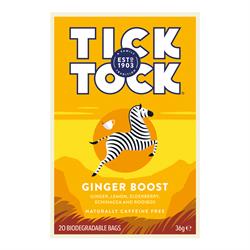 Tick Tock Wellbeing Ginger Boost Tea 20 bag, Tick Tock