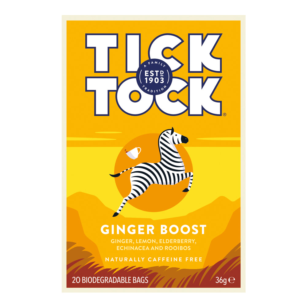 Tick ​​Tock Tick Tock Wellbeing Ginger Boost čaj 20 taška