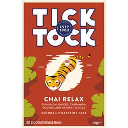 Tick Tock Wellbeing Chai Relax Tea 20 bag, Tick Tock