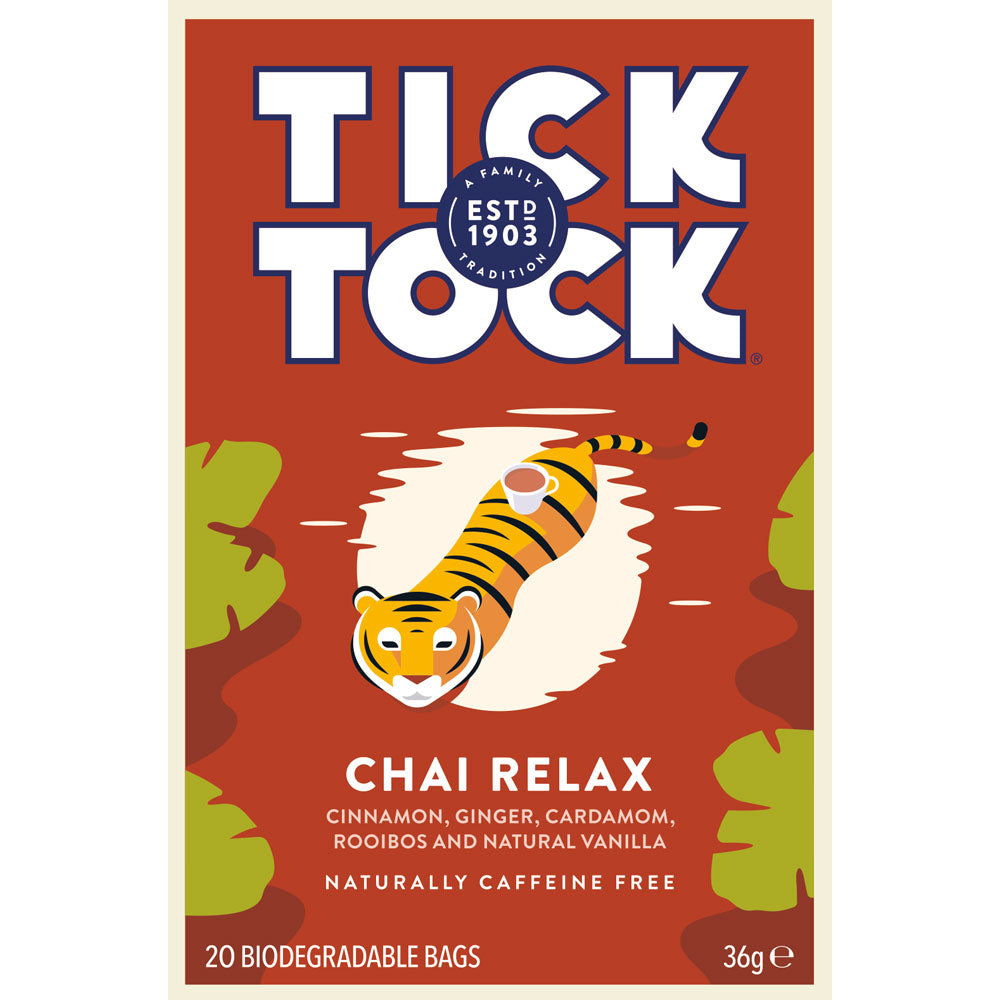 Tick ​​Tock Tick Tock Wellbeing Chai Relax Tea 20 торбичка