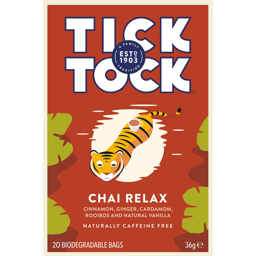 Tick ​​Tock Tick Tock Wellbeing Chai Relax Tea 20 торбичка