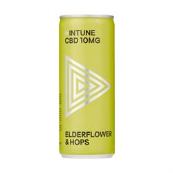 Intune Elderflower & Hops 10mg Natural CBD Drink 250ml, Intune