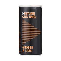 Intune Ginger & Lime Mixers 5mg CBD Drink 200ml, Intune