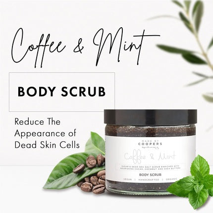 Made By Coopers Coffee Mint Sugar and Dead Sea Salt Body Scrub 250g