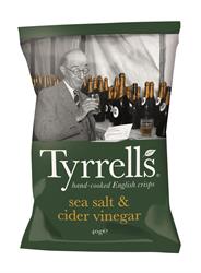 Sea Salt & Cider Vinegar Crisps 40g, Tyrrells