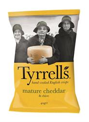 Cheddar Cheese & Chive Crisps 40g, Tyrrells