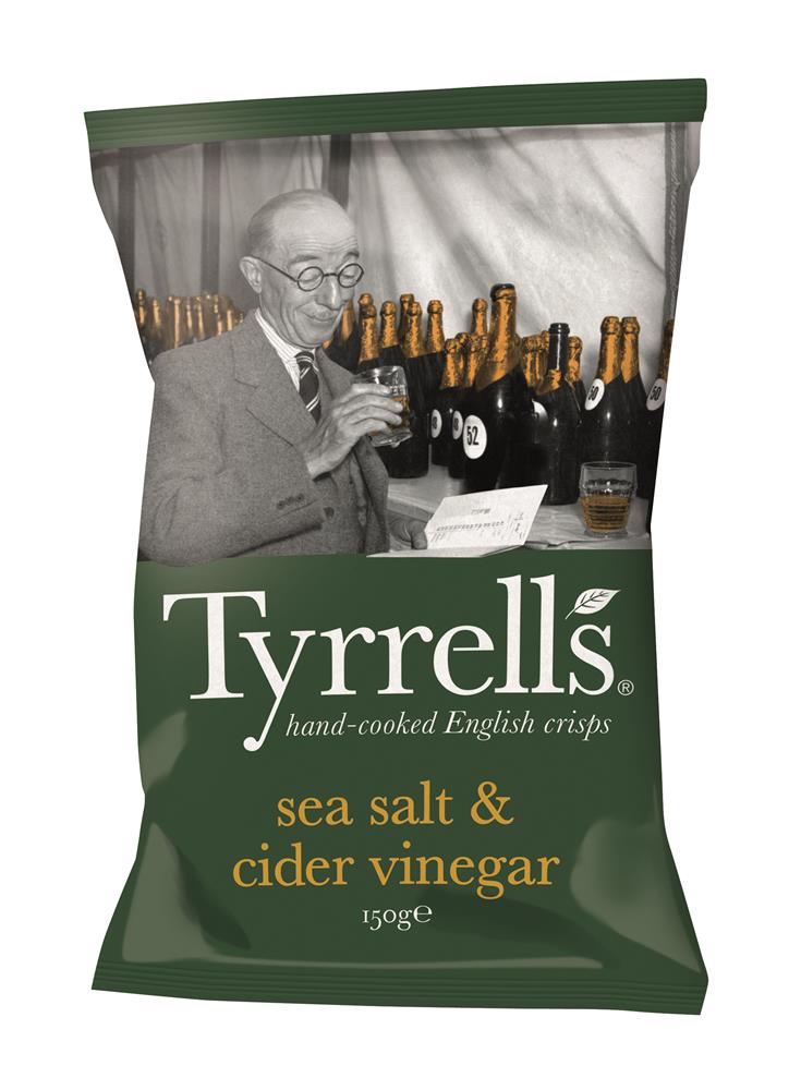 Tyrrells havsalt og cider eddike chips 150 g