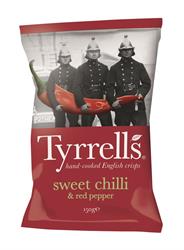 Sweet Chilli & Red Pepper Crisps 150g, Tyrrells