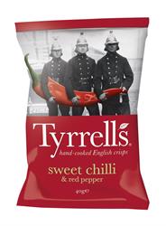 Sweet Chilli & Red Pepper Crisps 40g, Tyrrells