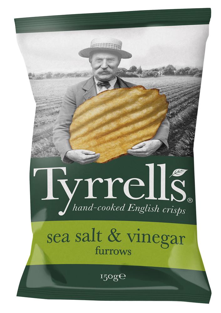 Tyrrells furer havsalt og eddike chips 150 g