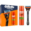 Gillette Fusion 5 Herren Rasiermesser -Geschenkset mit 1 Ersatzklinge und Fusion Ultraempfindlichem Rasiergel 200 ml