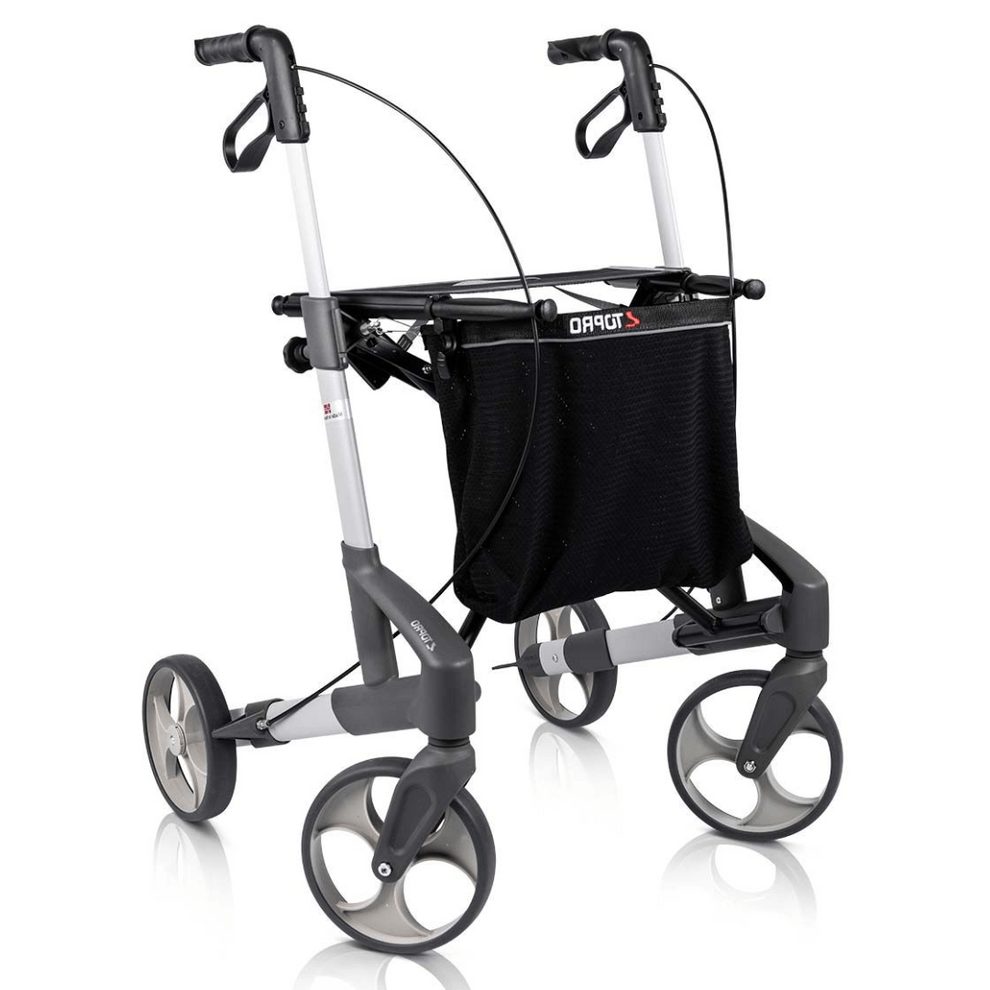 TOPRO Troja Classic Lightweight Folding Rollator with Seat – 7-Year Warranty & Adjustable Handles
