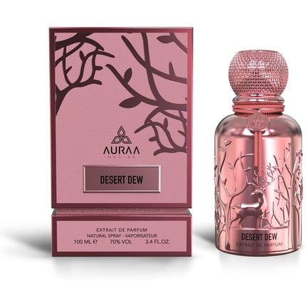 Desert Dew Extrait De Perfume 100ml by Auraa Desire Spicy Leathery Musky Fragrance for Men Patchouli Dry Woods Moss Musk Scents Long Lasting Eau de Parfum