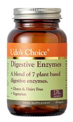 Digestive Enzyme 60 Caps contain plant based enzymes., Udo's Choice