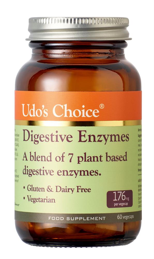 Enzyme digestive de choix d'UDO 60 Caps contiennent des enzymes à base de plantes.