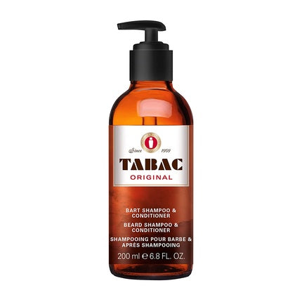 Tabac Original Beard Shampoo with Unmistakable Fragrance - Optimal Cleansing and Gentle Care for Beard Hair - 200ml