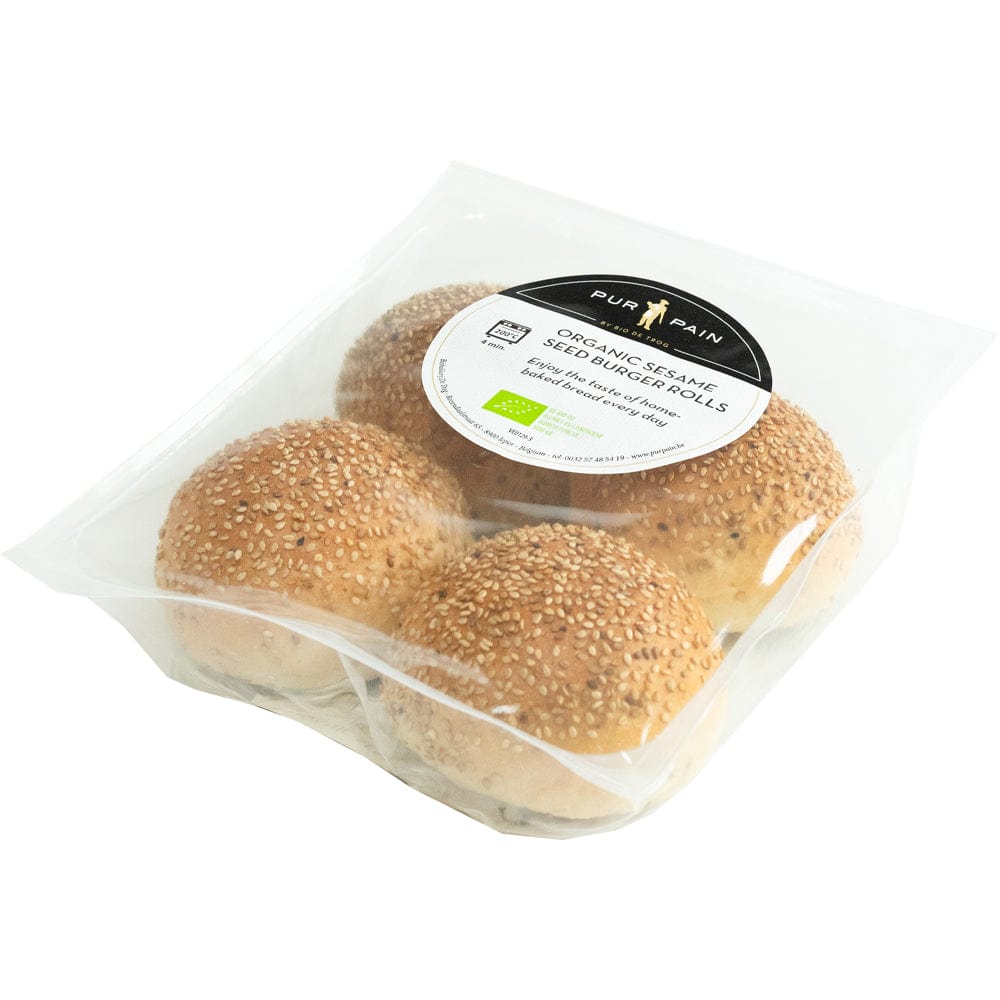 Pur Pain Pur Pain Органично сусамово семе бургер ролки 4pack 200g