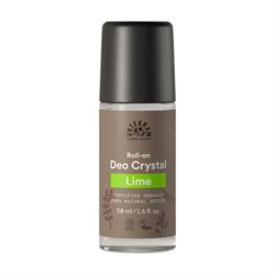 Organic Crystal Deodorant Roll On Lime 50ml, Urtekram