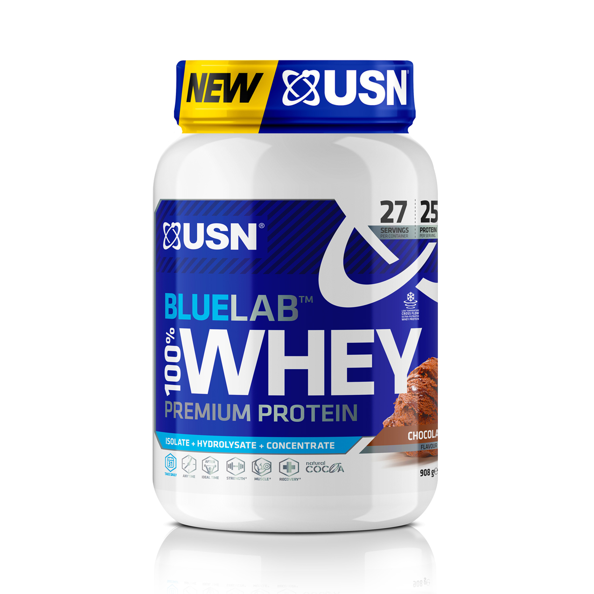 USN Blue Lab Whey 908g Chocolate