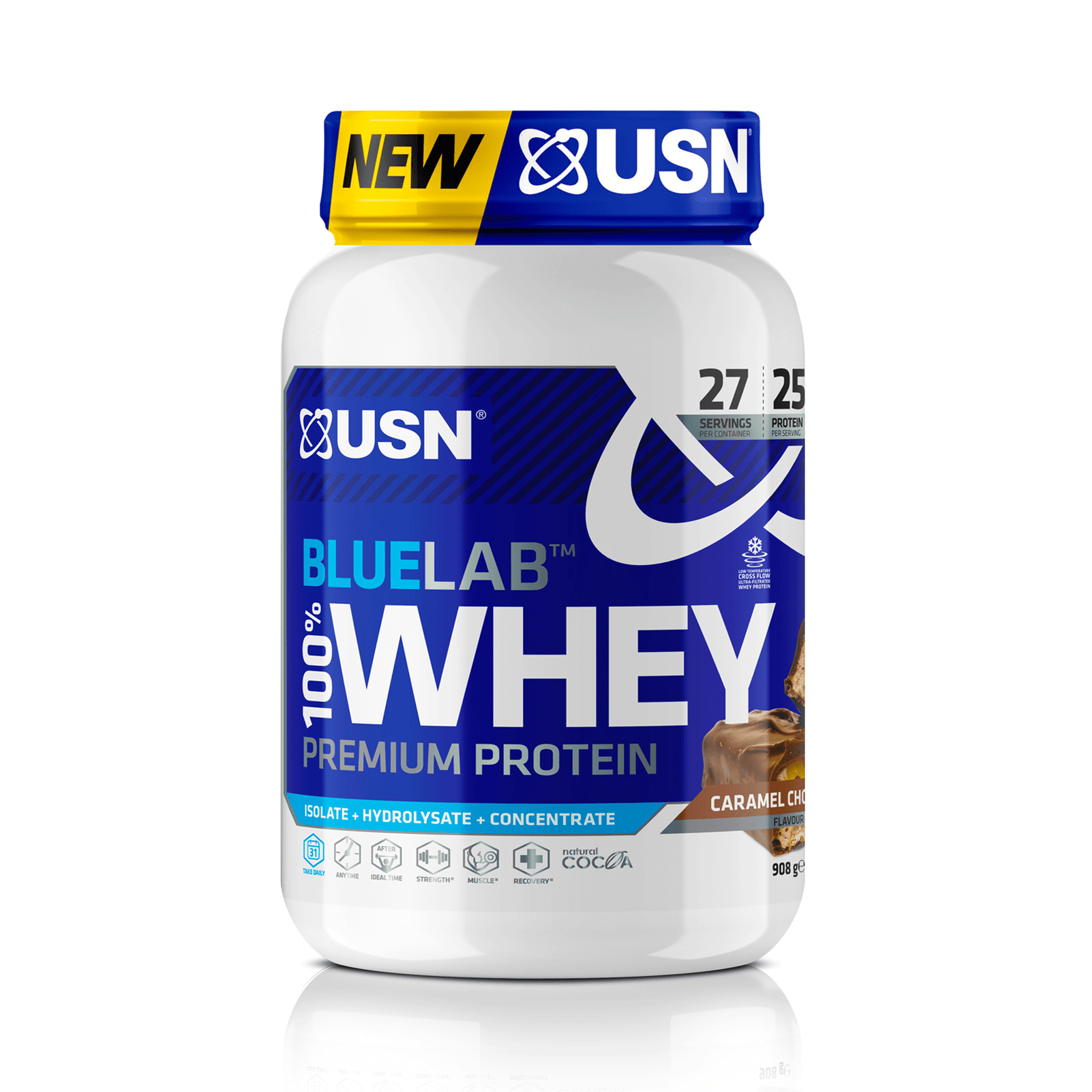 USN Blue Lab Whey 908g Caramel Chocolate