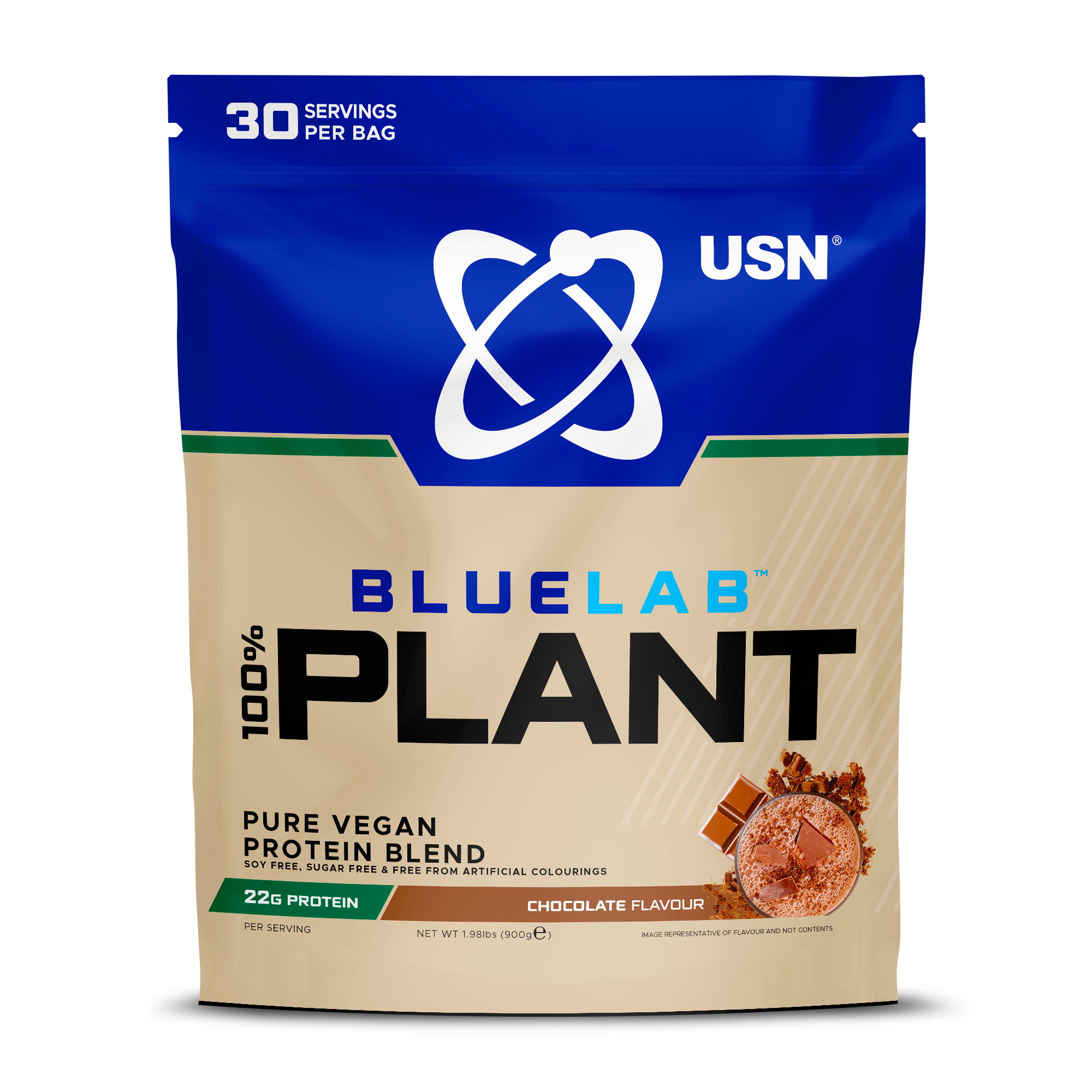 USN 100% Plant Protein 900g Chocolate