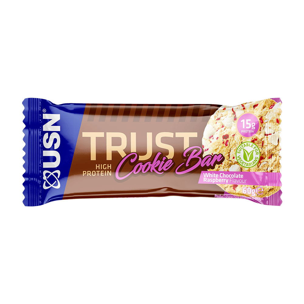 USN Trust Cookie Bars 12x60g White Chocolate and Raspberry